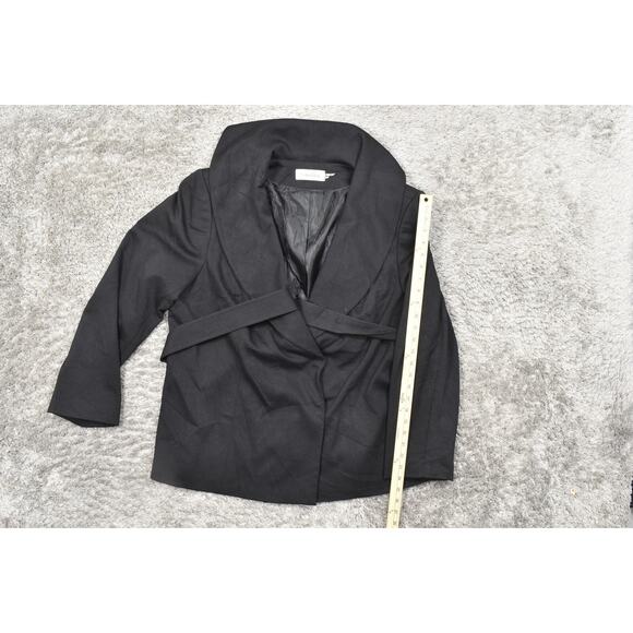 Calvin Klein Black Blazer 20W Plus Size - Double Breasted Lined With Belt - Picture 7 of 8